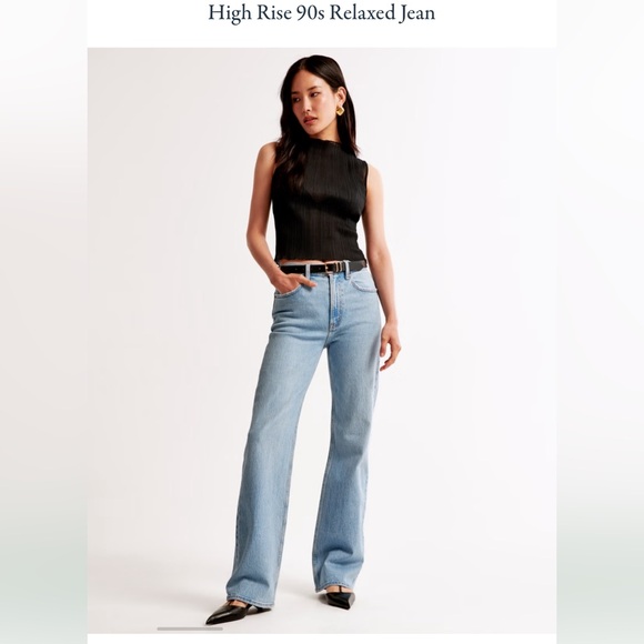 A&F High rise 90s relaxed Jean 25 Extra short - Picture 1 of 5